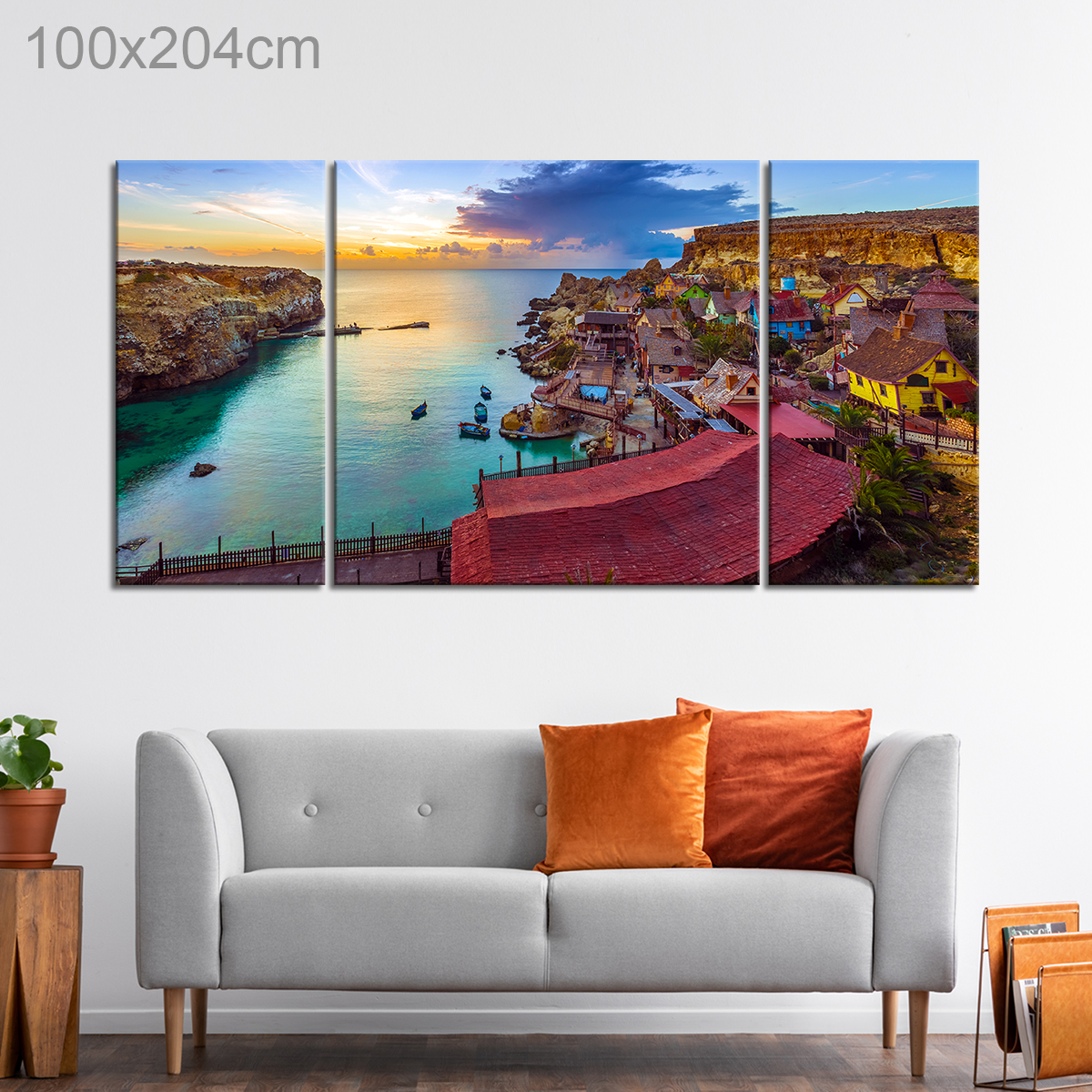 Aerial View of Popeye Village, Malta