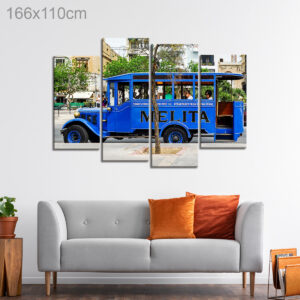 Blue Tourist Bus in Sliema, Malta