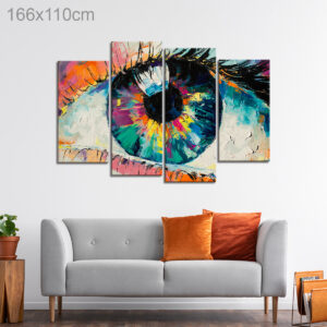 Abstract Oil Painting of an Eye
