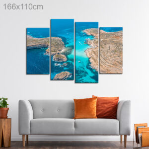 Aerial View of Blue lagoon, Comino