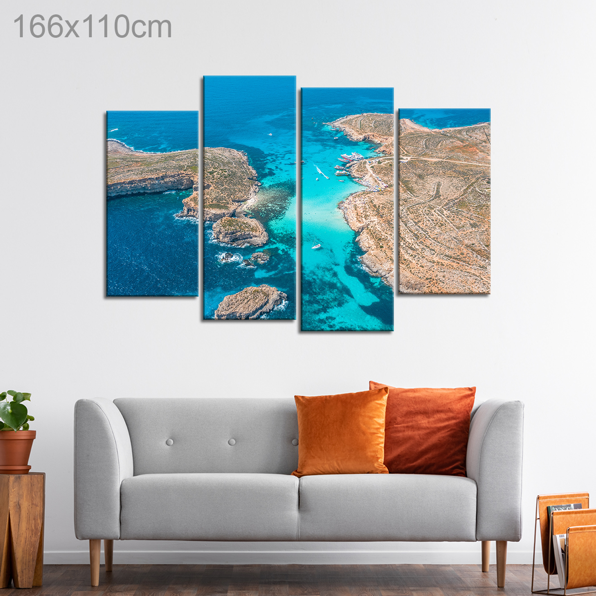 Aerial View of Blue lagoon, Comino