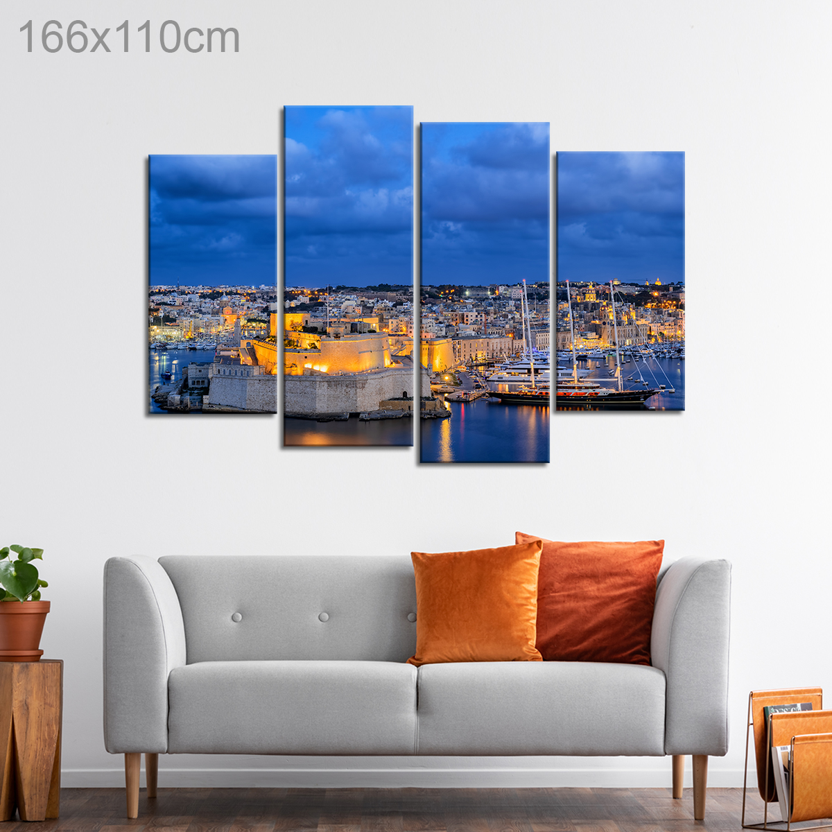 Birgu with Fort St. Angelo and Vittoriosa Yacht Marina Grand Harbour, Malta