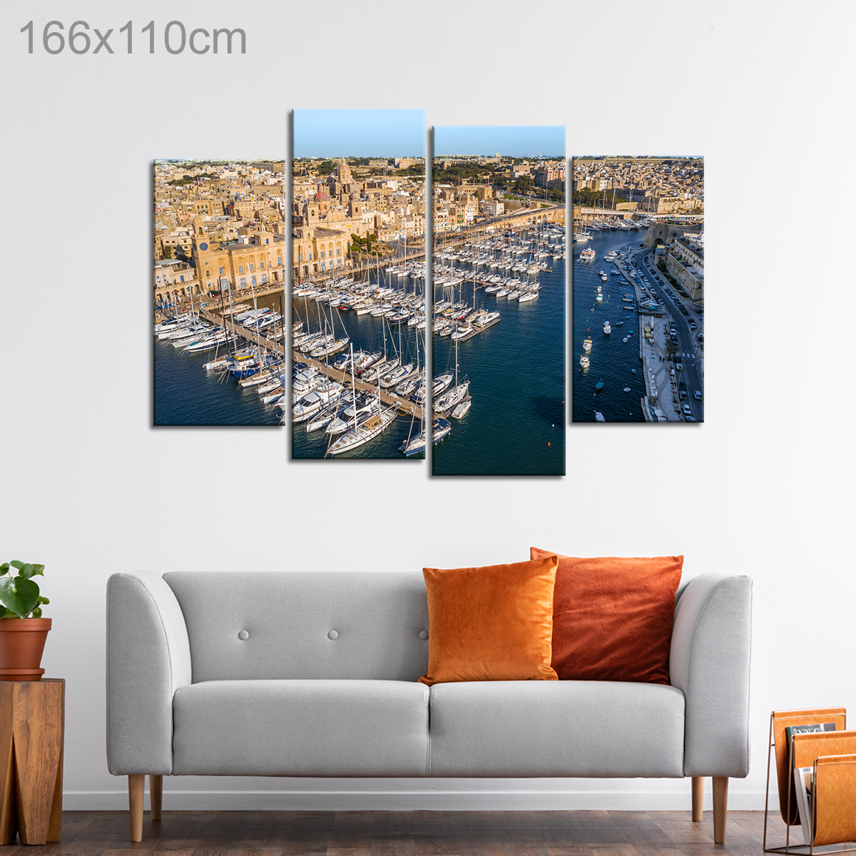 Top View of Marina Bay in Birgu, Malta