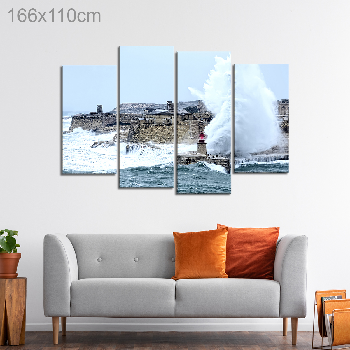 Lighthouse in Valletta during a Storm