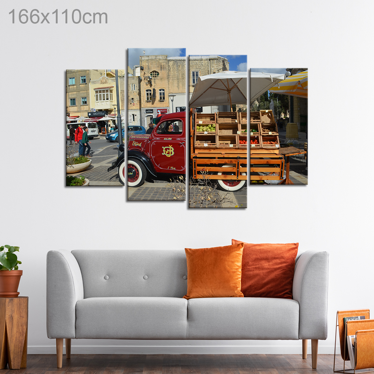 Vintage Fruits and Vegetables Ford Truck in Rabat, Malta