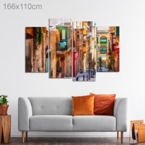 Traditional Narrow Street in Valletta, Malta