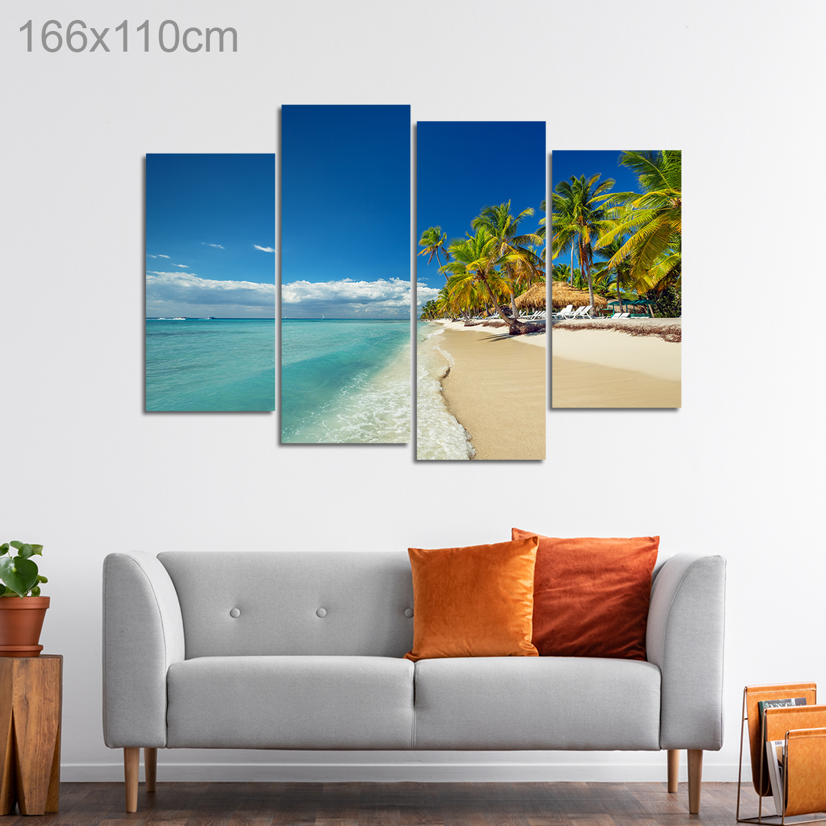 Tropical Island Beach on a Sunny Day