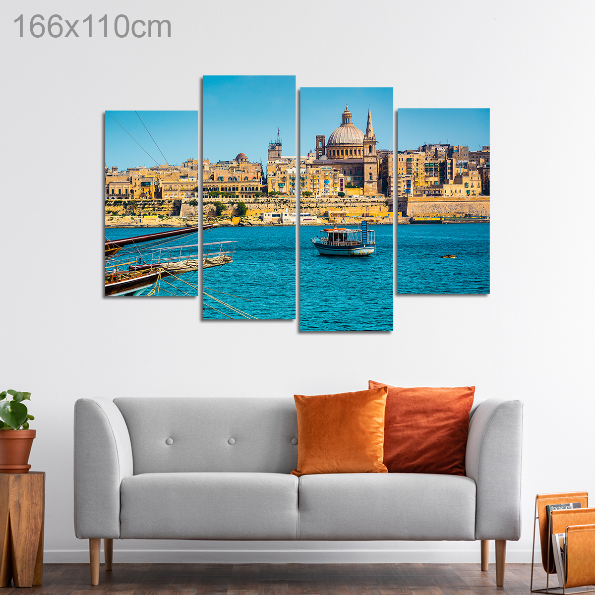 Marsamxett Harbor and Valletta Skyline