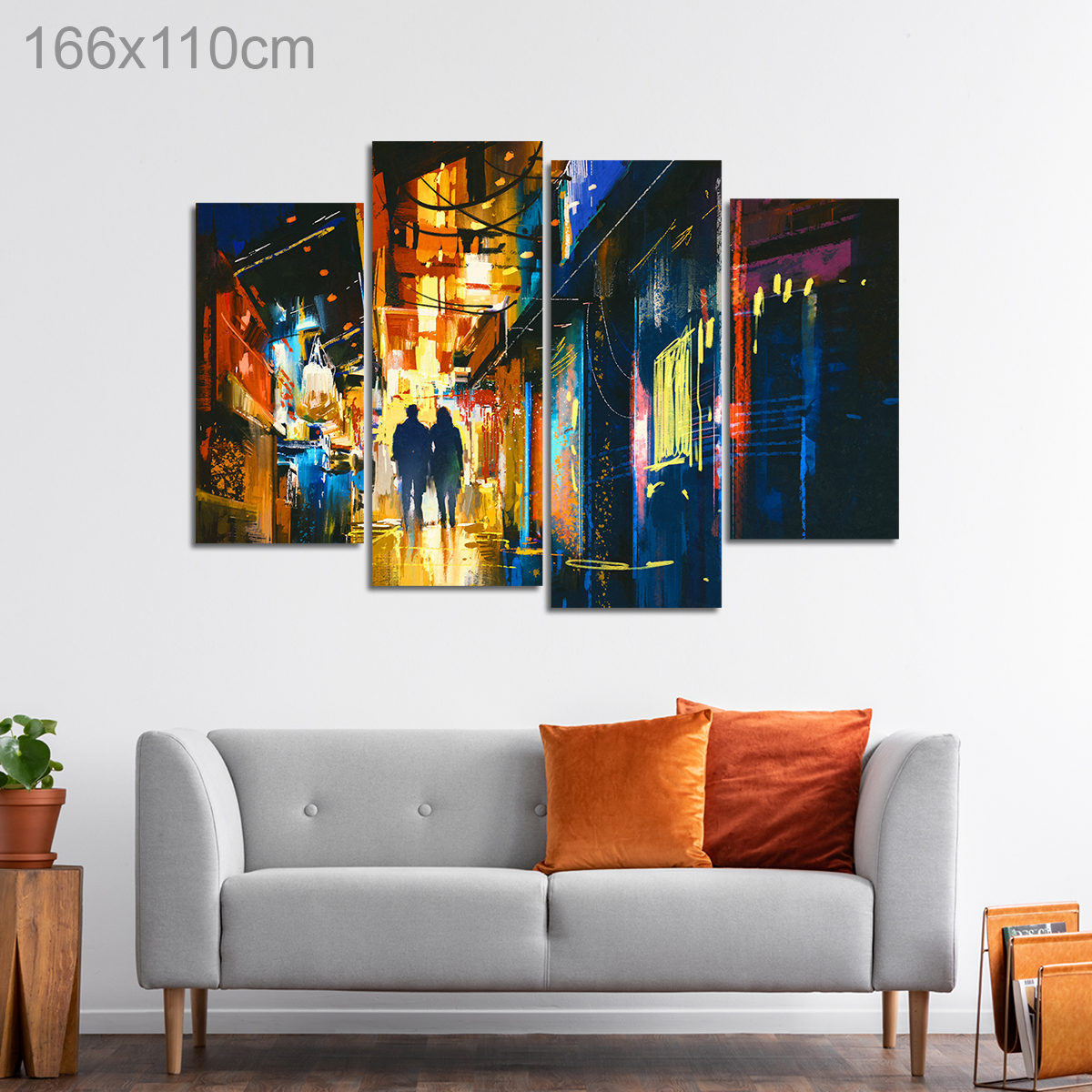 Romantic Lit Alley Way Painting