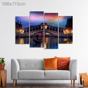 Gondola and Rialto Bridge, Venice