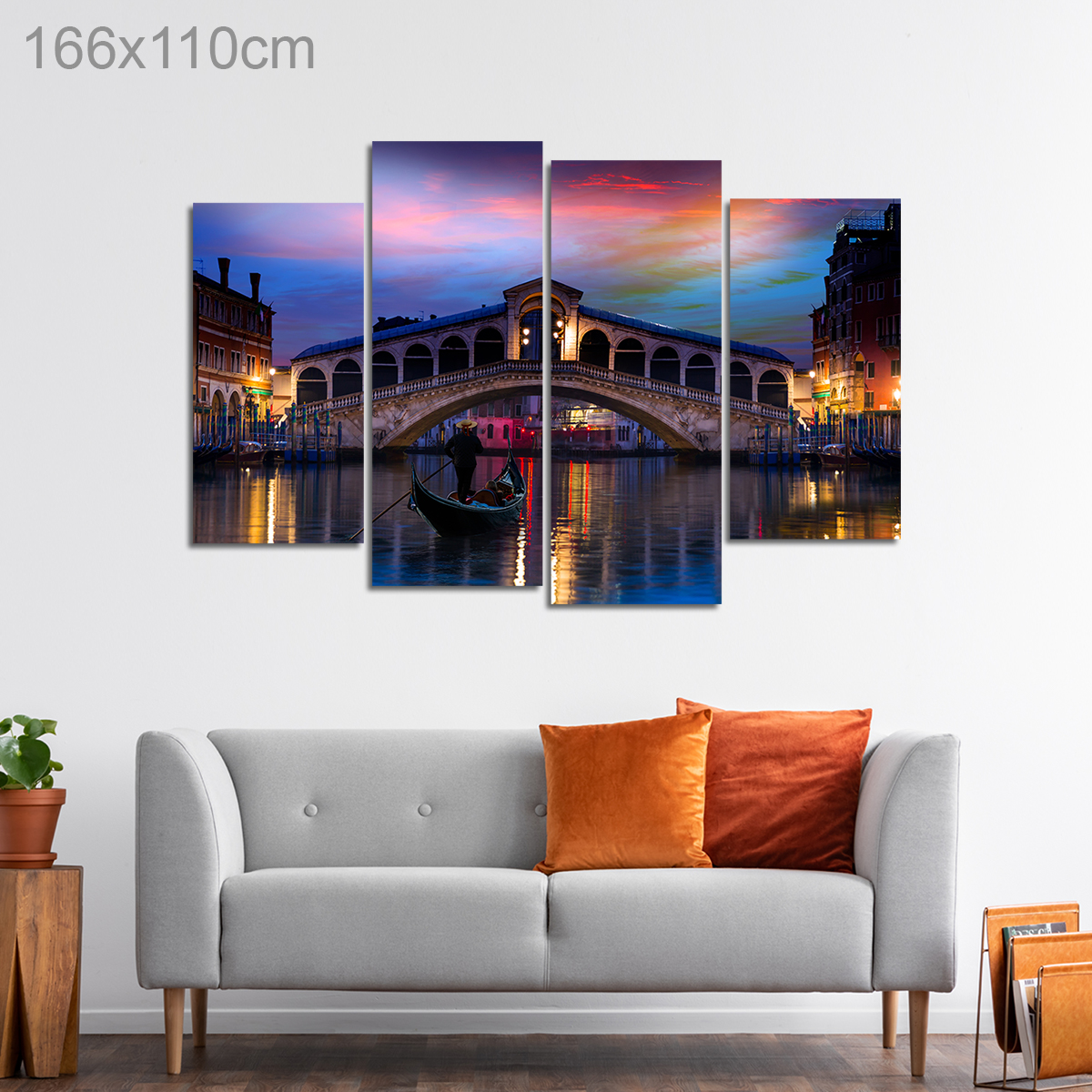 Gondola and Rialto Bridge, Venice