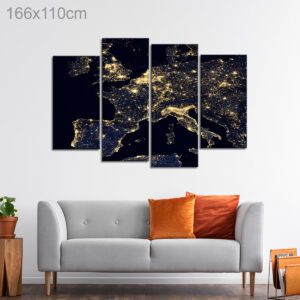 City Lit Up World Map