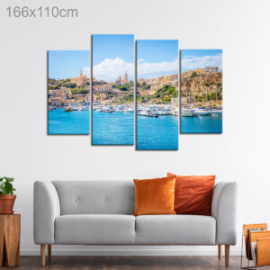 Panoramic View of Mgarr Harbor, Gozo