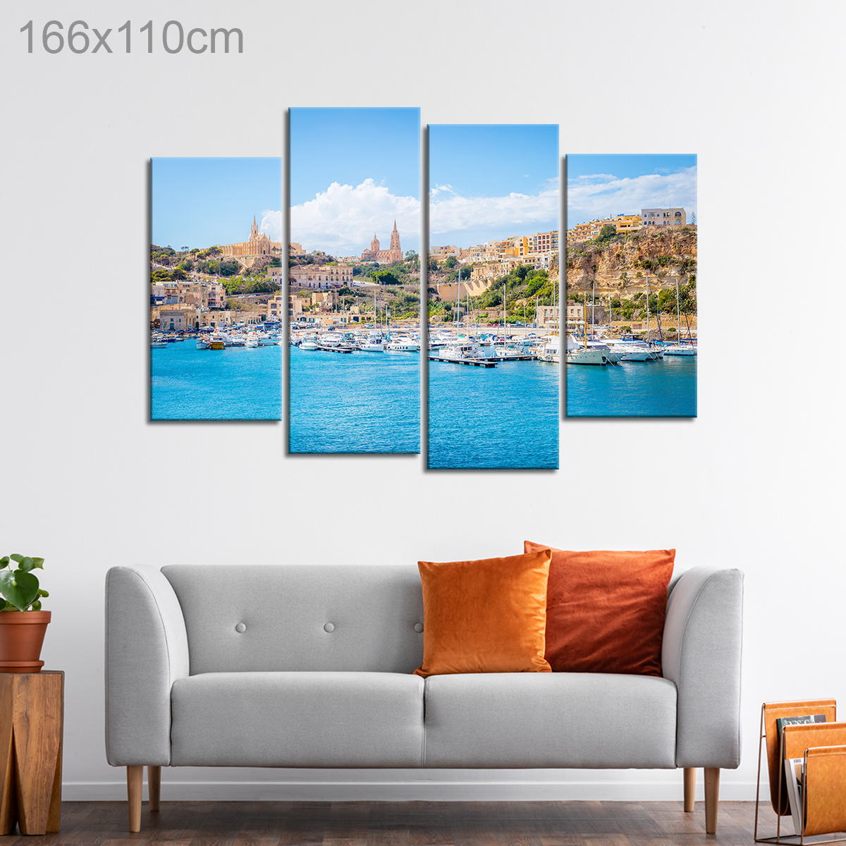 Panoramic View of Mgarr Harbor, Gozo