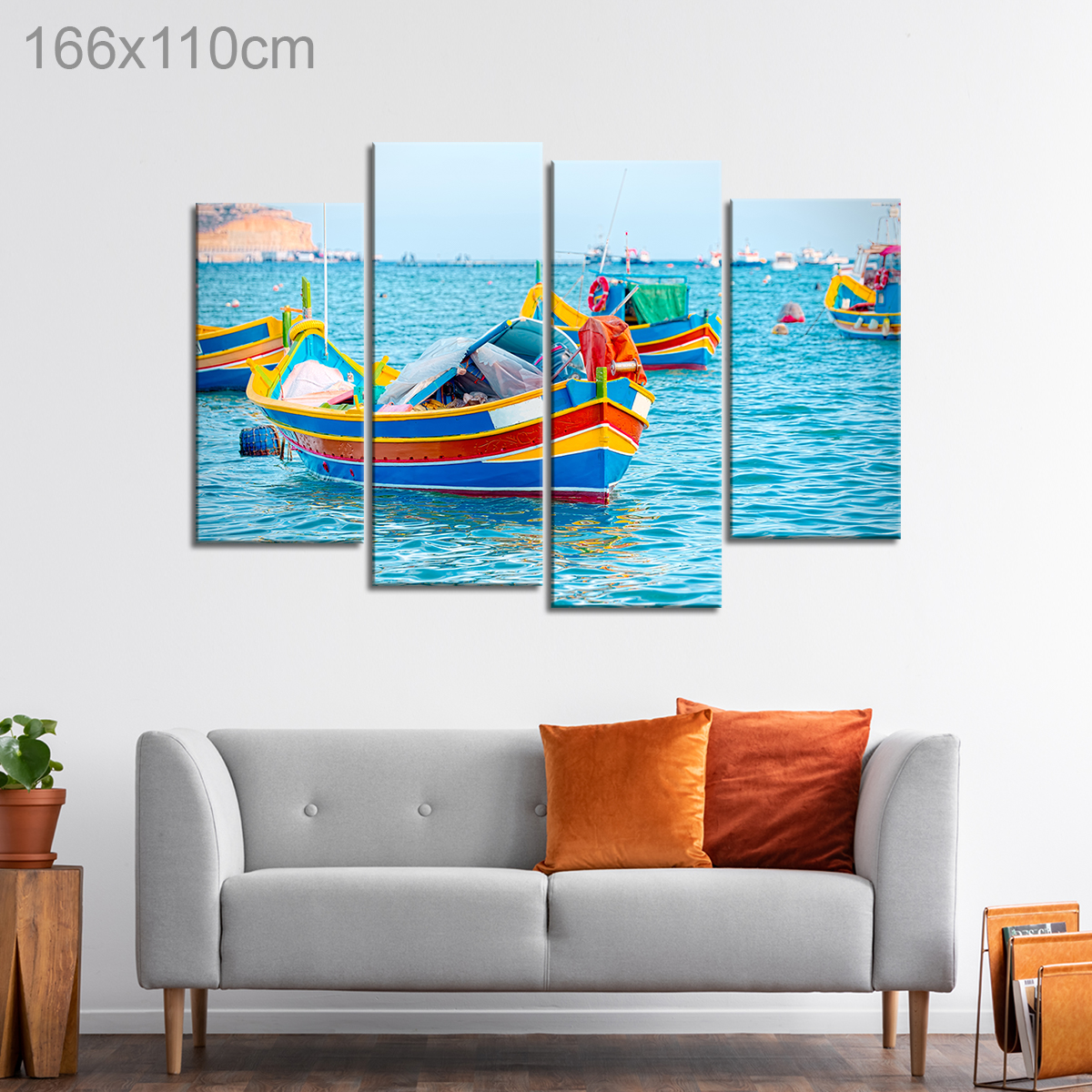 Luzzu Fishing Boat Docked at Marsaxlokk, Malta