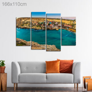 Skyline View of Popeye Village in Mellieha, Malta