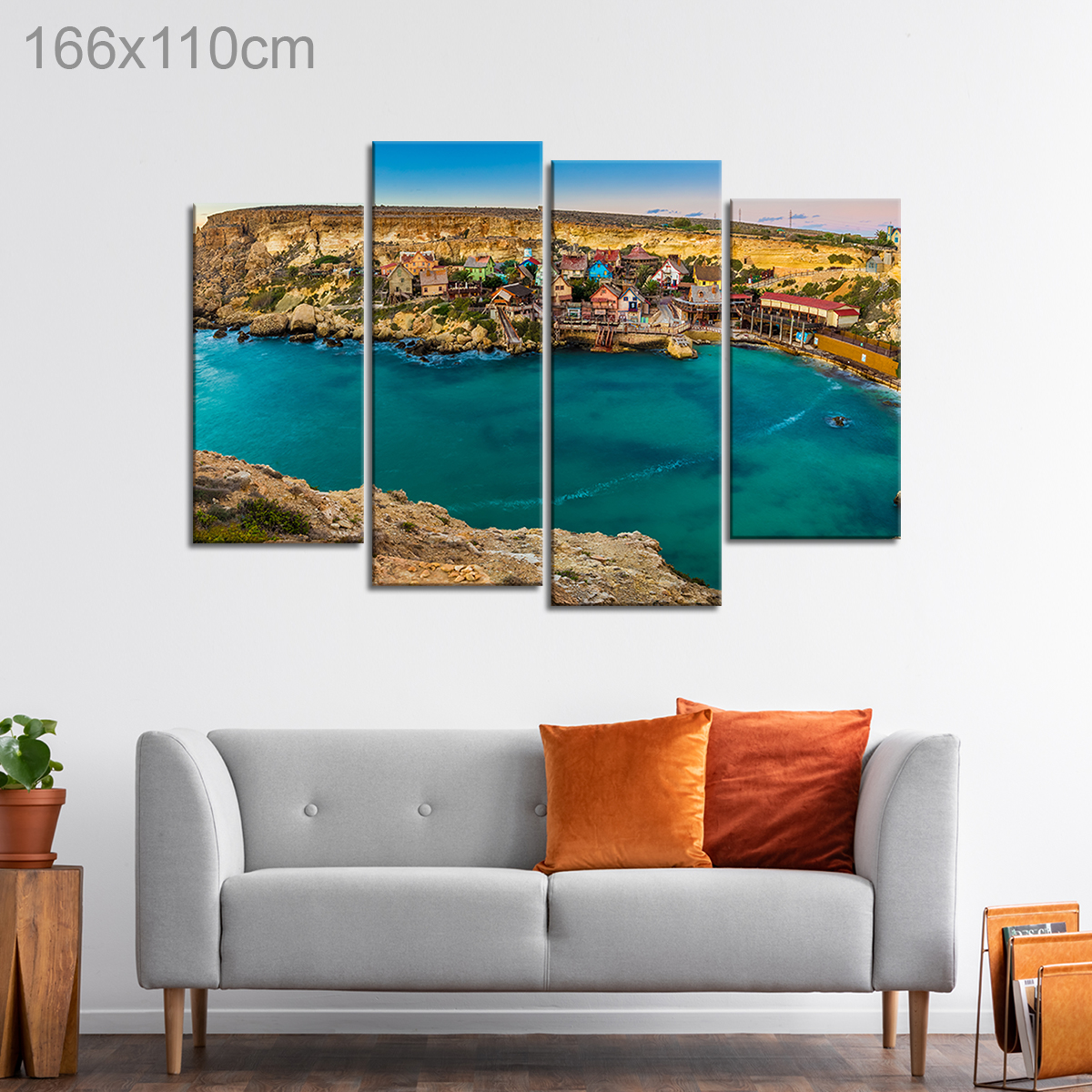 Skyline View of Popeye Village in Mellieha, Malta