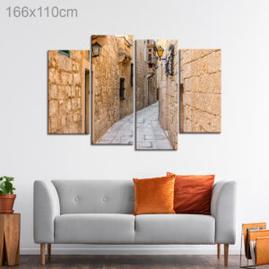 Narrow Medieval Street in Mdina, Malta