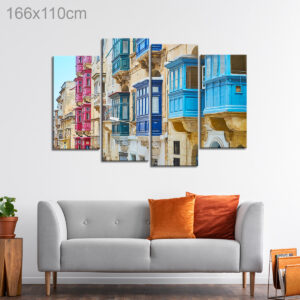 Colorful Balconies of Valletta Malta