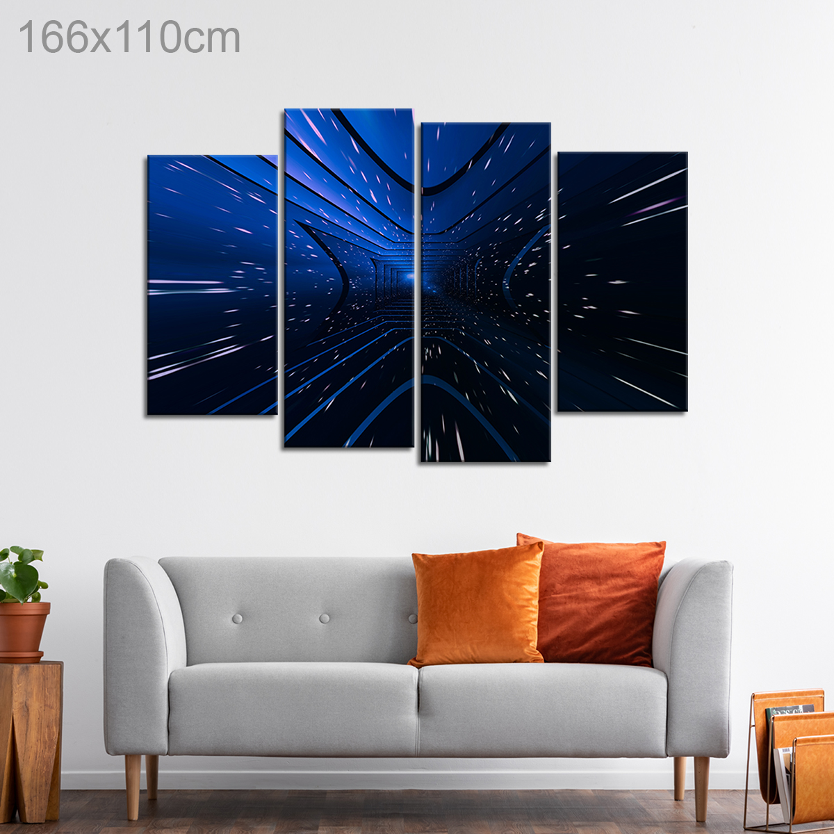 Blue Space Abstract Shape