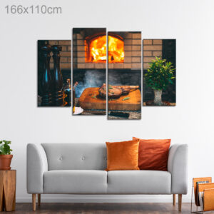 Cooking Steak in a Stone Oven