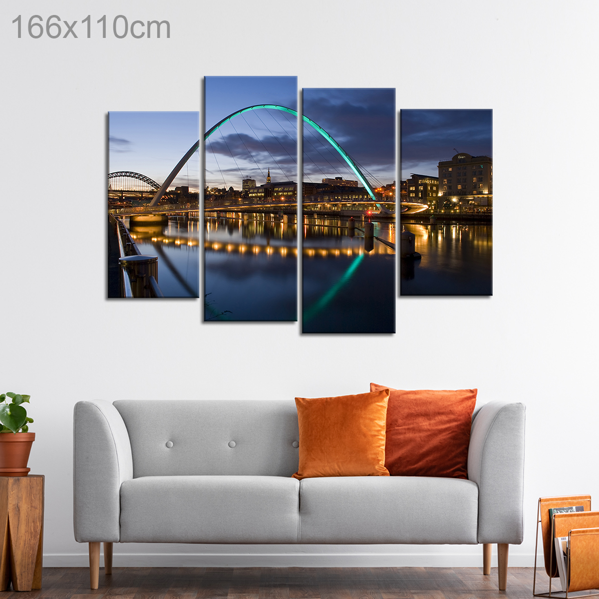 Sunset at Newcastle Millenium Eye Bridge