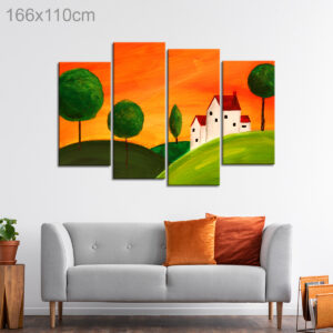 Tuscan Landscape Abstract Painting