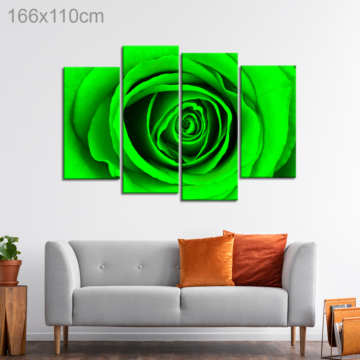 Close Up of Neon Green Rose