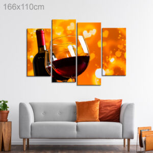 Red Wine Bottle and Glass