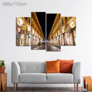 Street in Turin at Night, Italy