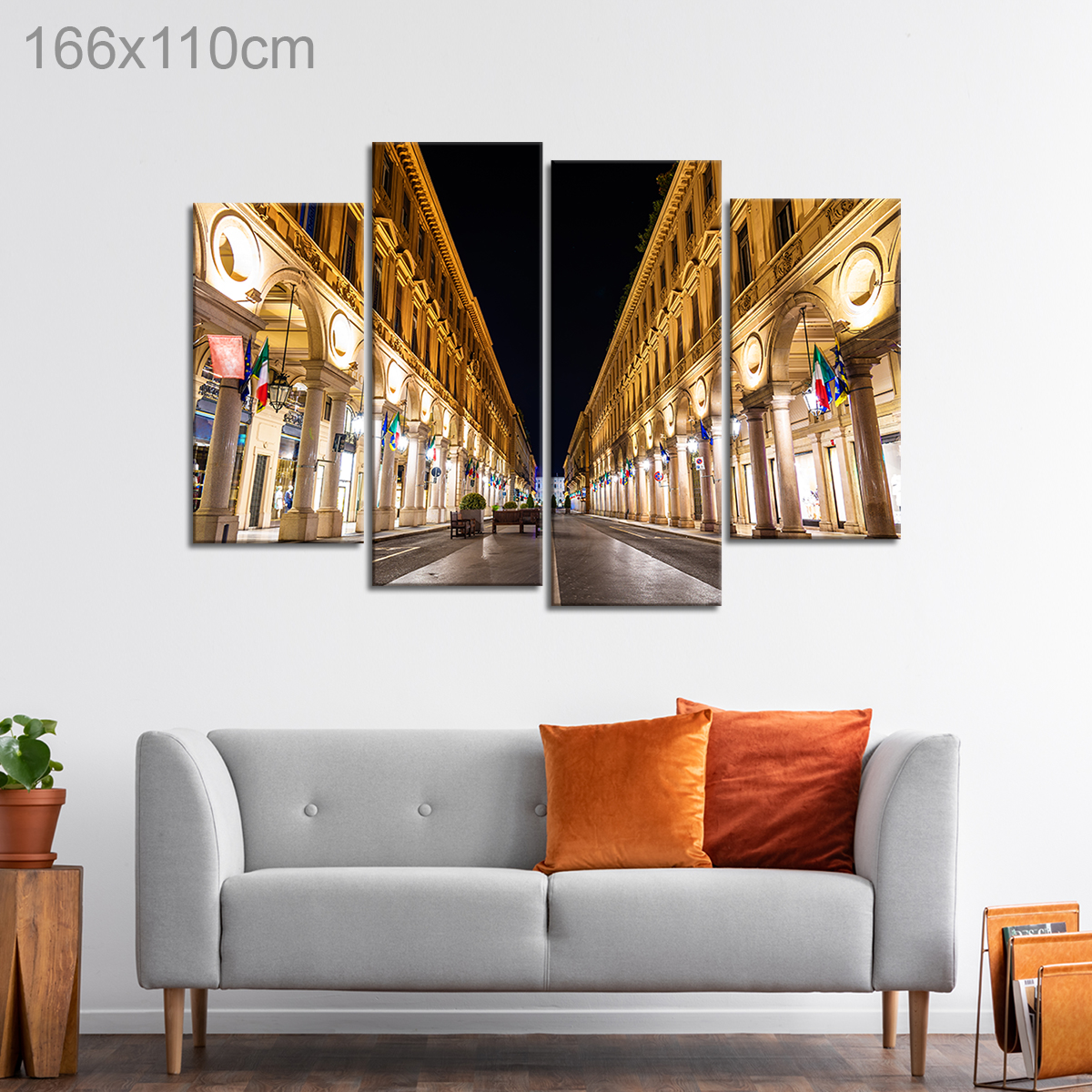 Street in Turin at Night, Italy