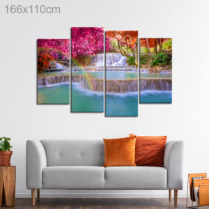 Waterfall in Colorful Forest