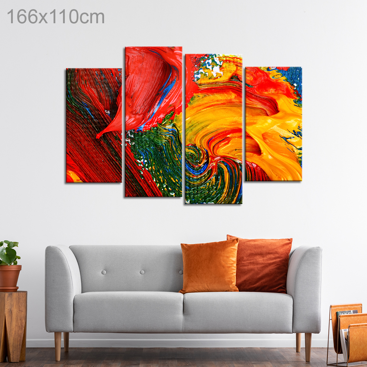 Brush Stroked Abstract Oil Painting