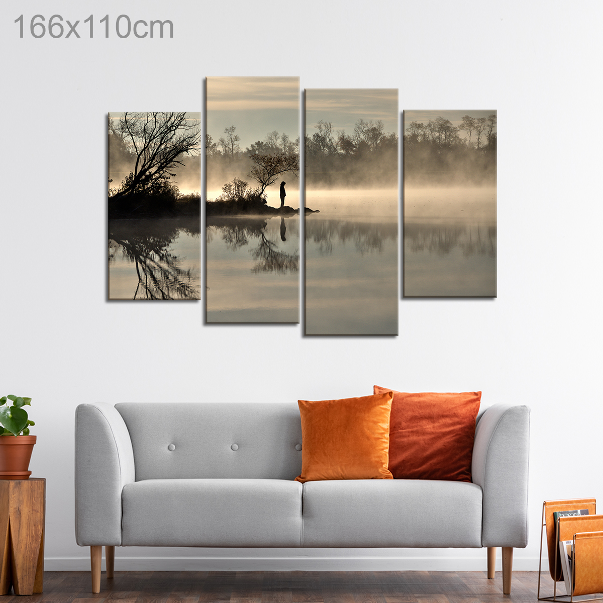 Sunrise at a Misty Lake