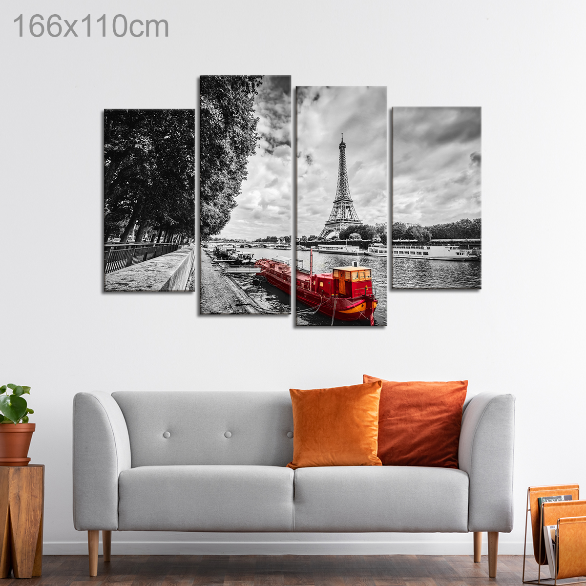 Eiffel Tower with View of Seine River in Paris, France