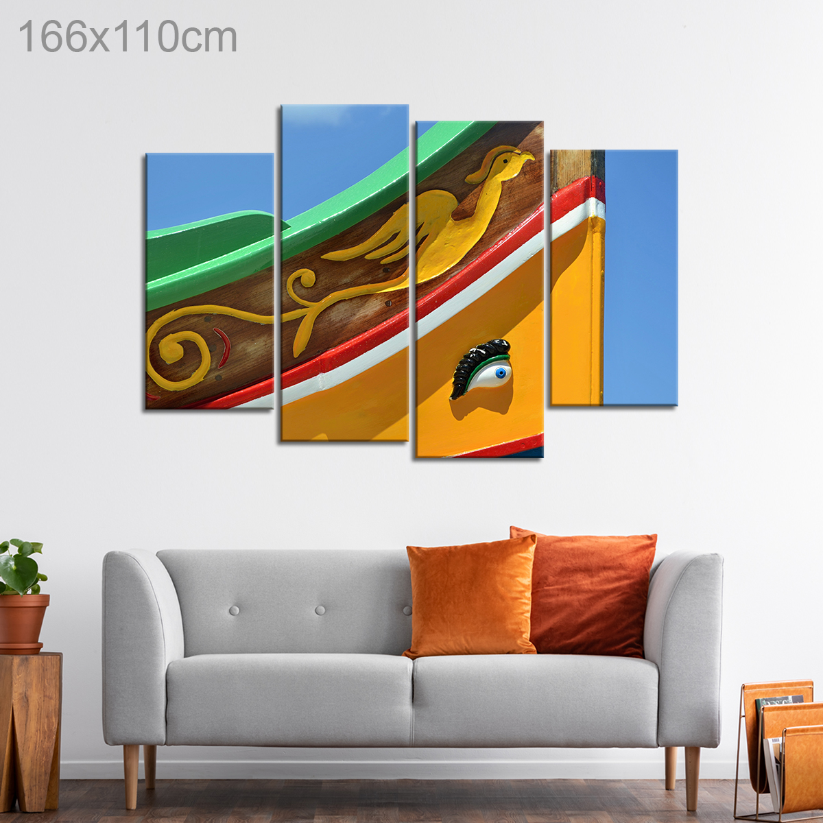 Traditional Maltese Luzzu Fishing Boat