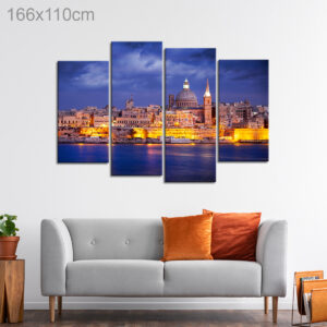 Valletta Skyline at Night, Malta