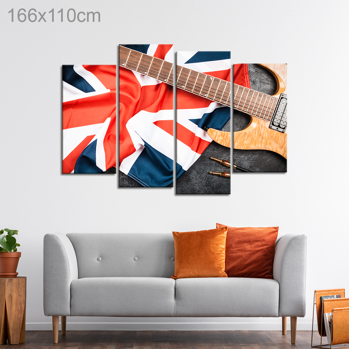 Electric Guitar alongside British Flag