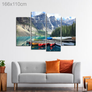 Moraine Lake in Rocky Mountains of Alberta, Canada