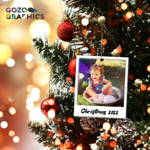 Christmas Polaroid style ornamet