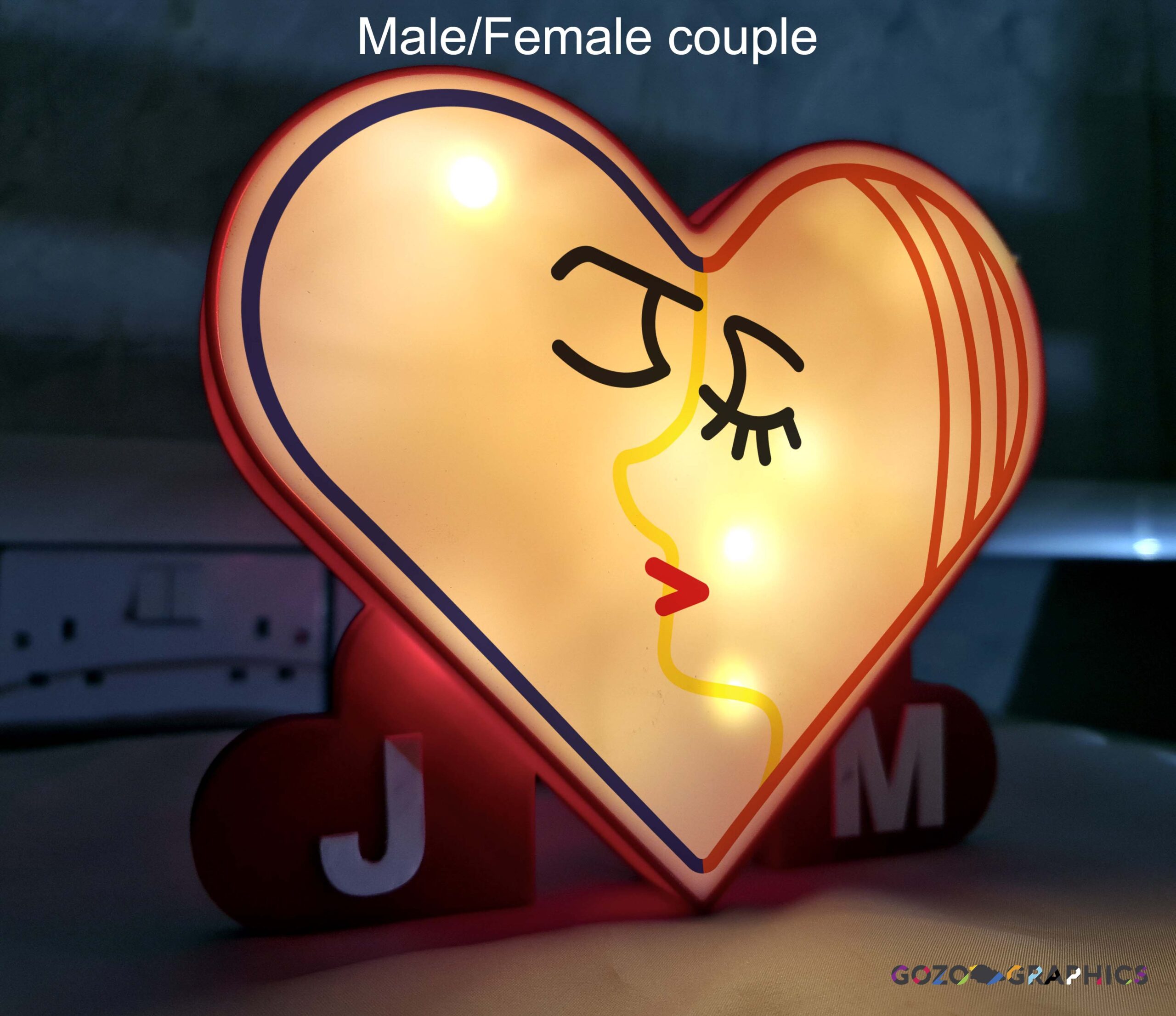 ✨3D Printed Couples Heart