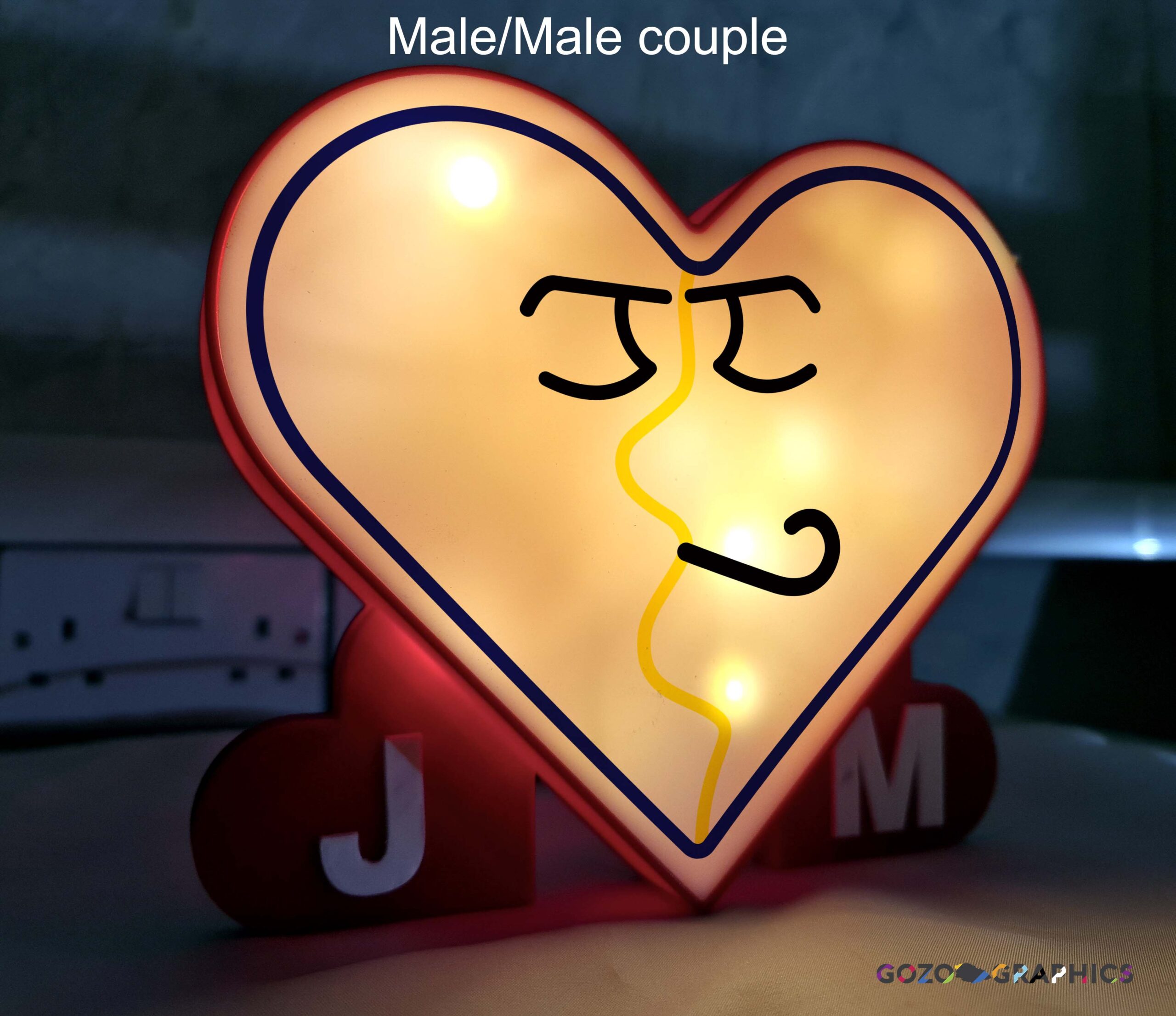 ✨3D Printed Couples Heart - Image 3