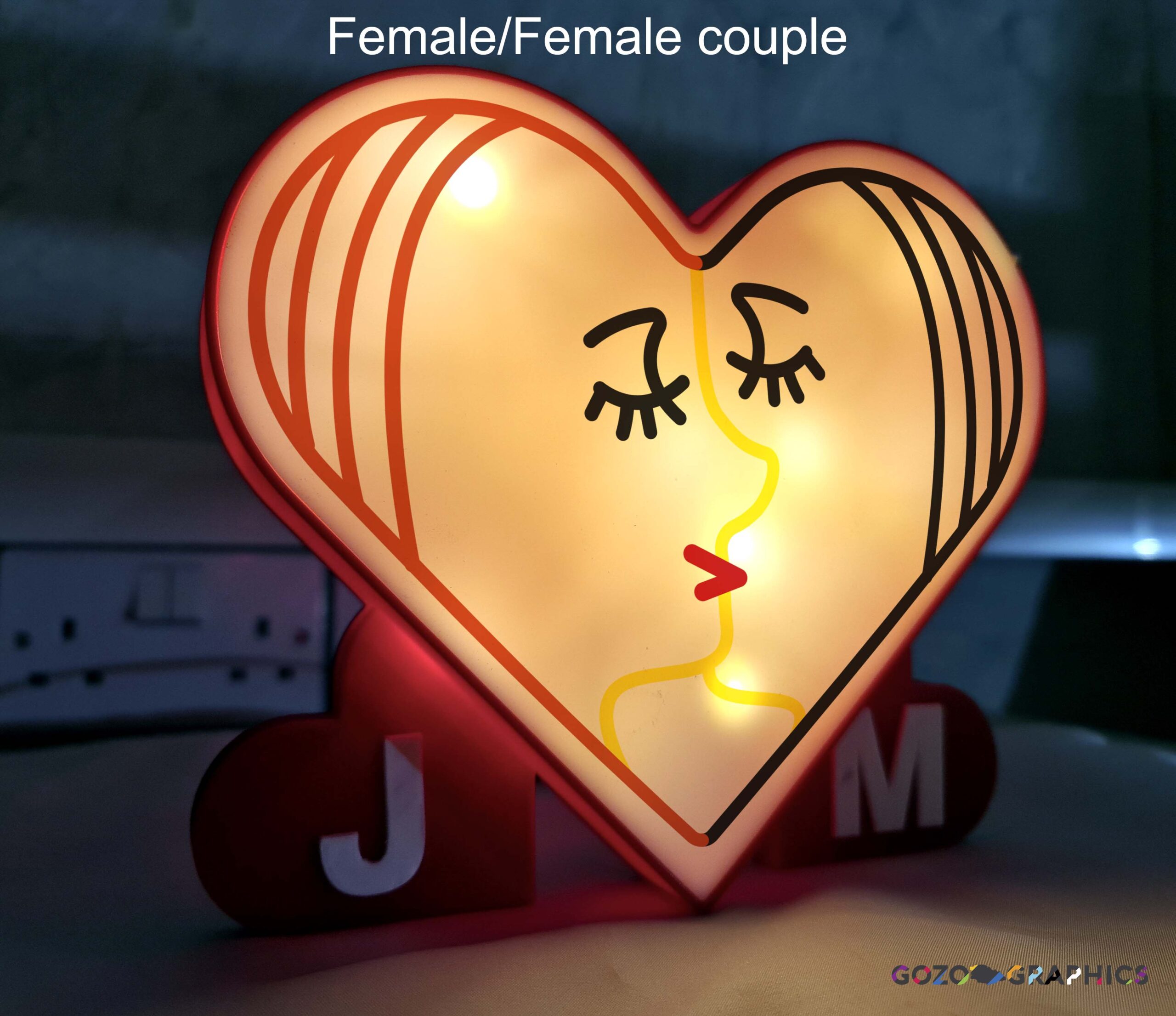 ✨3D Printed Couples Heart - Image 2