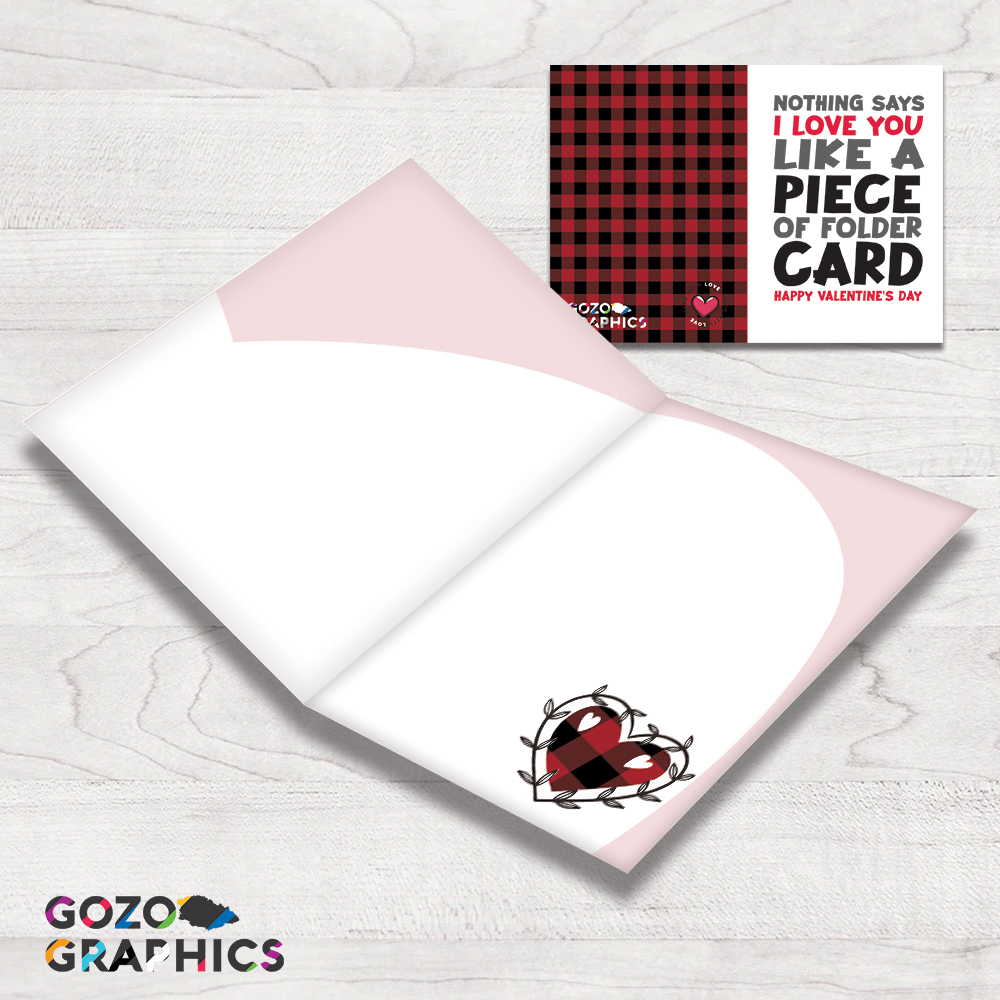 Nothing says I love you like a piece of folder card! Greeting card - Image 3