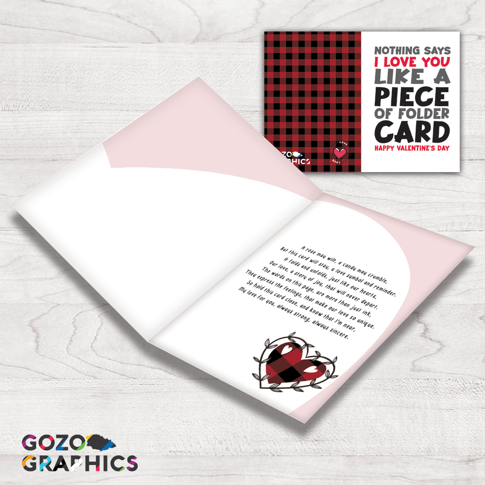 Nothing says I love you like a piece of folder card! Greeting card - Image 2
