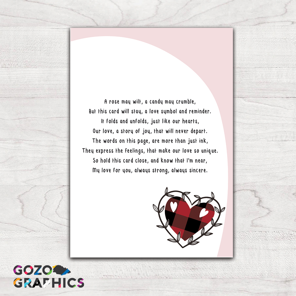 Nothing says I love you like a piece of folder card! Greeting card - Image 4
