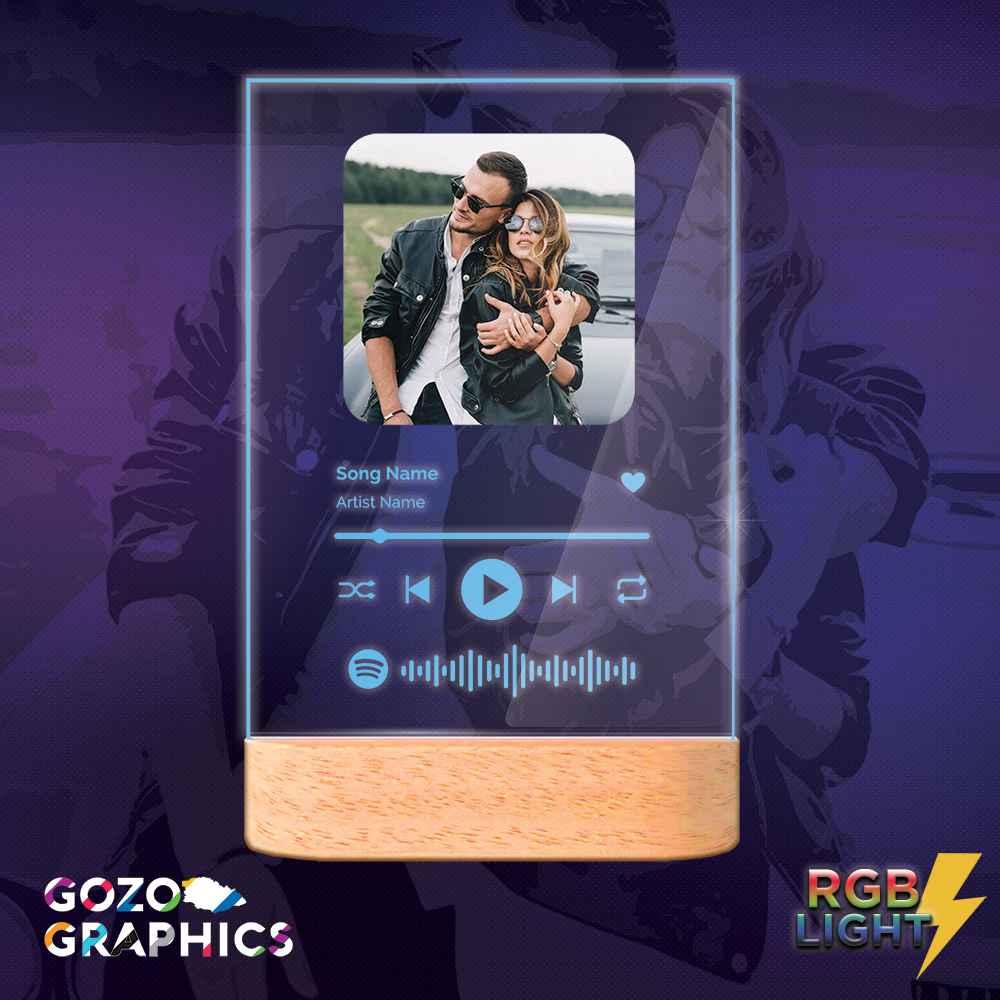 🌟Personalized Spotify lamp RGB Colors, remote control and timer - Image 5