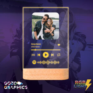 🌟Personalized Spotify lamp RGB Colors, remote control and timer