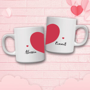 🤍 Big heart - 2 mugs