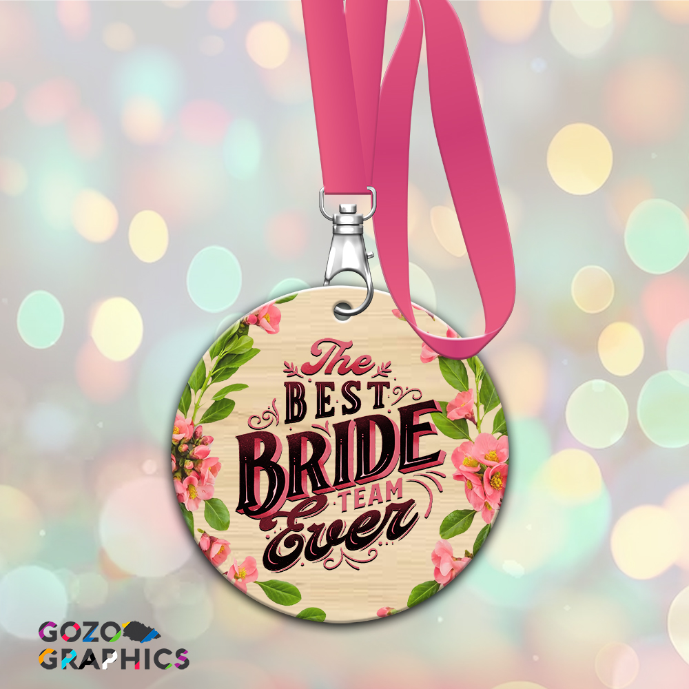 The Best Bride Team pink- Wood medal